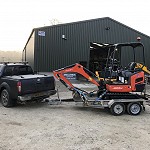 Kubota KX015-4 On Its Way to Corwall.